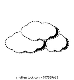 cloudy weather vector illustration