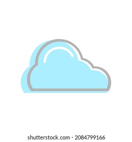 Cloudy weather web icon flat style