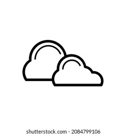 Cloudy weather web icon in line style