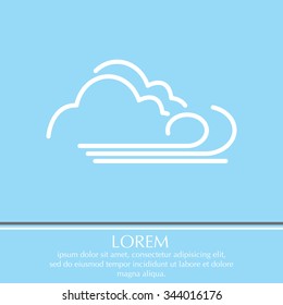 cloudy and the wind icon