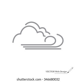 cloudy and the wind icon