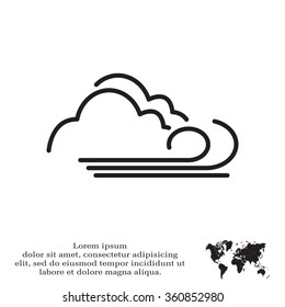 cloudy and the wind icon