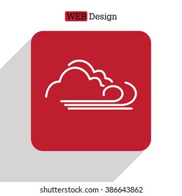 cloudy and the wind icon