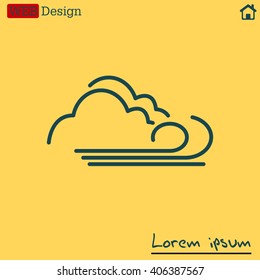 cloudy and the wind icon