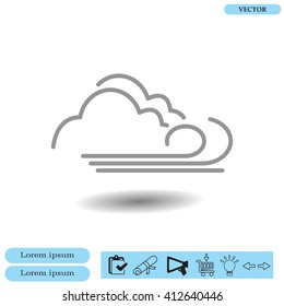 cloudy and the wind icon