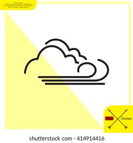 cloudy and the wind icon