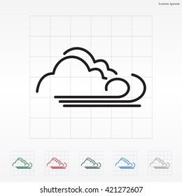 cloudy and the wind icon