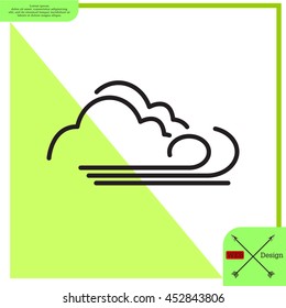 cloudy and the wind icon