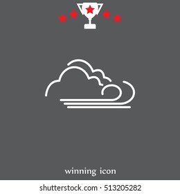 cloudy and the wind icon