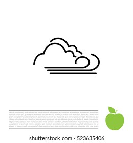 cloudy and the wind icon