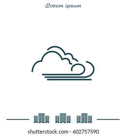 cloudy and the wind icon