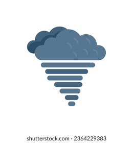 Cloudy wind icon flat vector. Overcast day. Autumn sky isolated