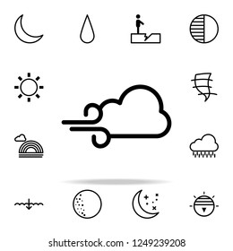 Cloudy, wind sign icon. weather icons universal set for web and mobile