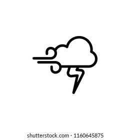 cloudy wind storm sign icon. Element of weather sign for mobile concept and web apps icon. Thin line icon for website design and development, app development