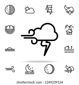 cloudy wind storm sign icon. weather icons universal set for web and mobile