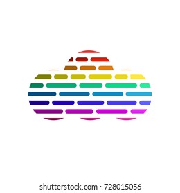 clound colorfull logo vector