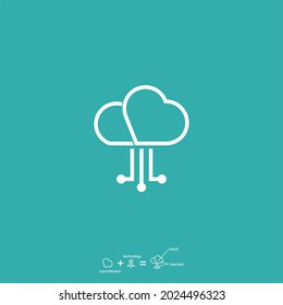 clout tree technology logo monoline