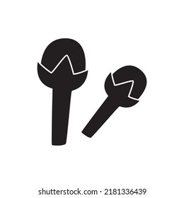 Clove, clove bud icon in black flat glyph, filled style isolated on white background