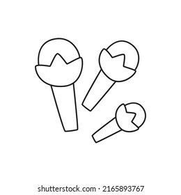 Clove, clove bud icon in line style icon, isolated on white background