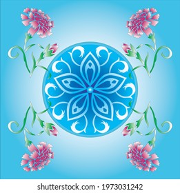clove and center pattern tile tile