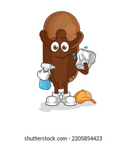 the clove cleaner vector. cartoon character