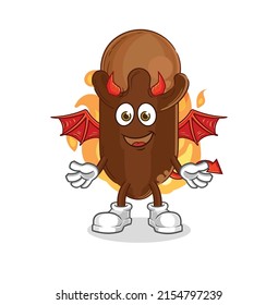 the clove demon with wings character. cartoon mascot vector