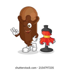 the clove fashion designer vector. cartoon character