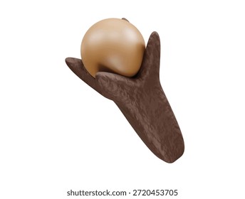 Handschuh-Symbol 3D-Rendergrafik