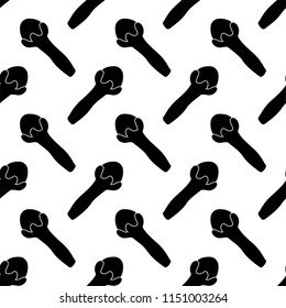 Clove Icon Design Seamless Pattern, Aromatic Flower Buds Used As Spices Vector Art Illustration