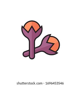 diseño de estilo de esquema rellenado por ilustración de vector de icono de clove. aislado sobre fondo blanco