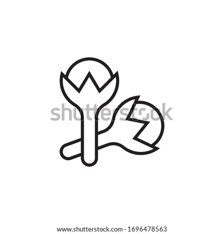 clove icon vector illustration outline style design. isolated on white background
