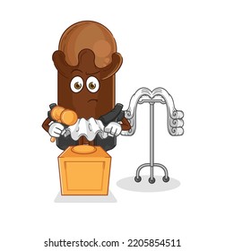 the clove judge holds gavel. character vector