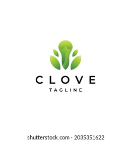clove logo icon design template flat vector illustration
