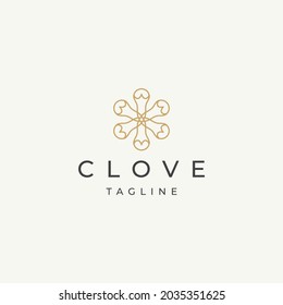 clove logo icon design template flat vector illustration