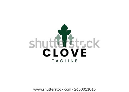 clove logo icon illustration, simple logo for branding