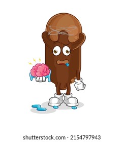 el clove no vector cerebral. personaje de caricatura