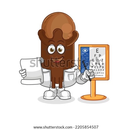 the clove oculist cartoon. cartoon mascot vector