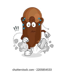 la ilustración de clove en ejecución. vector de caracteres