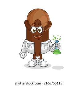 the clove scientist character. cartoon mascot vector