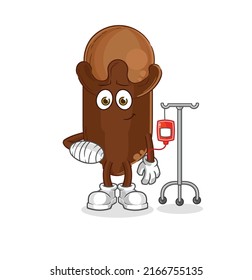 the clove sick in IV illustration. character vector