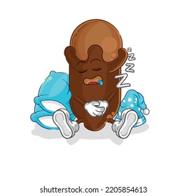 the clove sleeping character. cartoon mascot vector