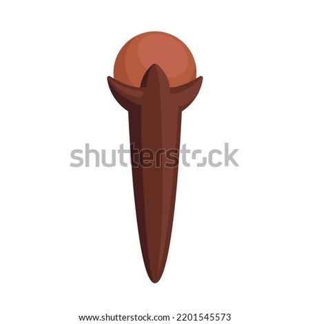 clove spice flat vector illustration logo icon clipart