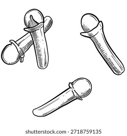 Handschuh Gewürz Vektor Linie Kunst handgezeichnet Illustration