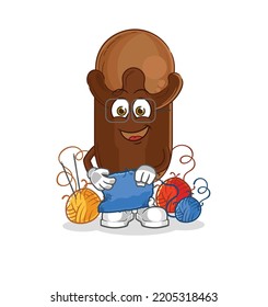 the clove tailor mascot. cartoon vector