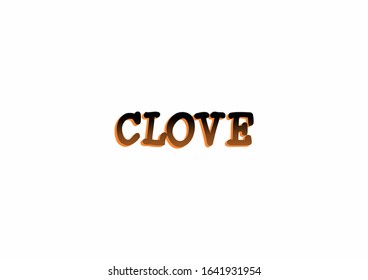 Clove Text Vector logo Typography Design