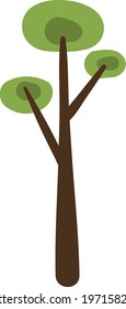 Clove tree, icon illustration, vector on white background