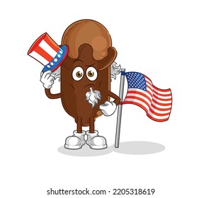 the clove uncle sam character. cartoon mascot vector