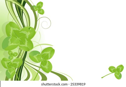 Clover abstract. Vector template.