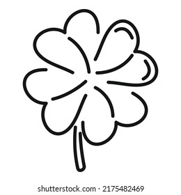 Clover art icon outline vector. Irish leaf. St patrick