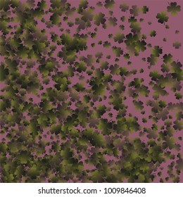 Clover background is a confetti which consist of many isolated elements. Stylish and beautiful clover background. Can be used as poster, border, background, wallpaper, card and etc